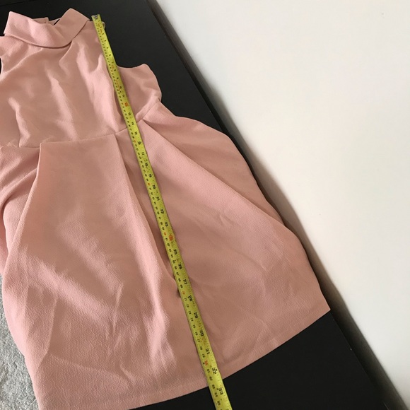 Lulus Blush Pink Fit and Flare Mini Dress | Choker Collar | Open Back - Picture 16 of 16